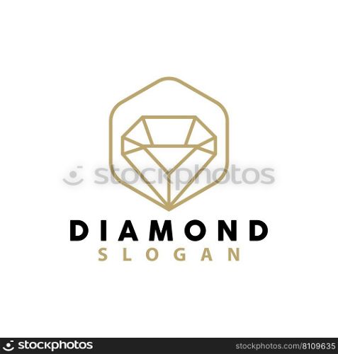Emerald Logo, Gemstone Vector, Luxurious Premium Vintage Retro Elegant Design, Diamond Jewelry Icon, Symbol Illustration