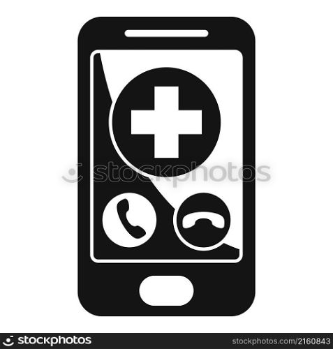 Emergency call icon simple vector. Contact phone. Help number. Emergency call icon simple vector. Contact phone