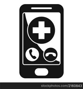 Emergency call icon simple vector. Contact phone. Help number. Emergency call icon simple vector. Contact phone