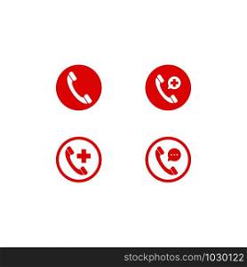 Emergency call vector icon illustration design