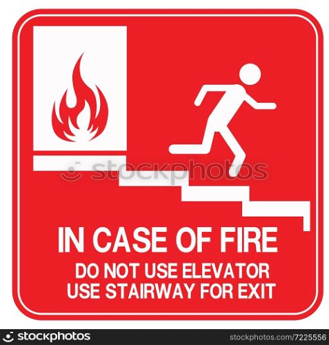 emergency exit, fire extinguisher sign
