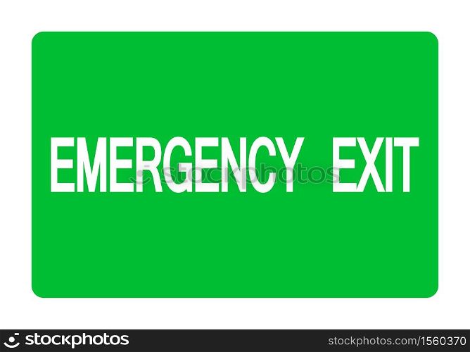 Emergency Exit Symbol Isolate On White Background,Vector Illustration EPS.10