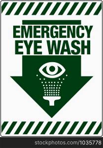 Emergency Eye Wash Wall sign Vector illustration eps 10