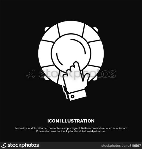 emergency, guard, help, insurance, lifebuoy Icon. glyph vector symbol for UI and UX, website or mobile application. Vector EPS10 Abstract Template background