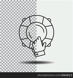 emergency, guard, help, insurance, lifebuoy Line Icon on Transparent Background. Black Icon Vector Illustration. Vector EPS10 Abstract Template background