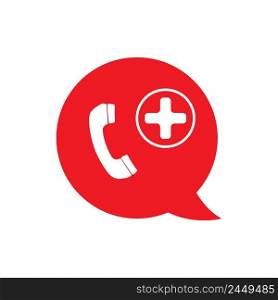 emergency phone icon logo vector design template