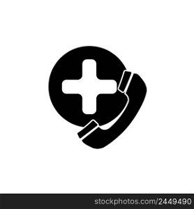 emergency phone icon logo vector design template