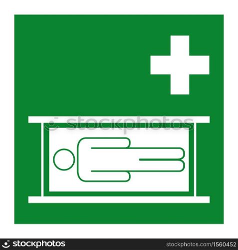 Emergency Stretcher Symbol Sign Isolate On White Background,Vector Illustration EPS.10