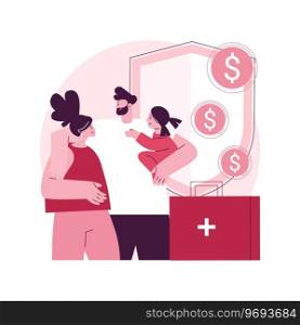 Emergency support fund abstract concept vector illustration. Support for sick people, quarantined, or in directed self-isolation, governmental help, emergency response benefit abstract metaphor.. Emergency support fund abstract concept vector illustration.