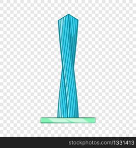 Emirates tower icon in cartoon style isolated on background for any web design . Emirates tower icon, cartoon style