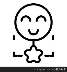 Emoji content icon outline vector. Market blog. Media digital. Emoji content icon outline vector. Market blog