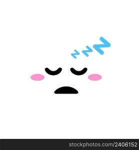 emoji emoticon, sleepy, sleep, dream, rest, relax, boring, low energy, sleepy vector illustration