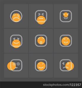 emoji , emoticon , smiley , happy , sad, cry , laugh , raomntic, love , angry , confused , handsome , nervous , kind , smile , icon, vector, design,  flat,  collection, style, creative,  icons
