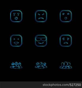 emoji , emoticon , smiley , happy , sad, cry , laugh , raomntic, love , angry , confused , handsome , nervous , kind , smile , icon, vector, design, flat, collection, style, creative, icons
