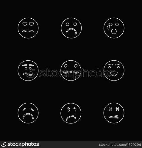 Emoji , emoticons , eomtions , smileys , sad , happy, cry , laugh , love , angry, annoying, confused , nervous , heart broken , romantic, icon, vector, design, flat, collection, style, creative, icons