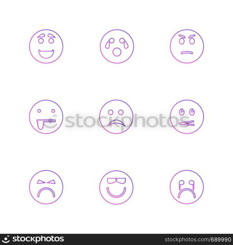 Emoji , emoticons , eomtions , smileys , sad , happy, cry , laugh , love , angry, annoying, confused , nervous , heart broken , romantic, icon, vector, design, flat, collection, style, creative, icons