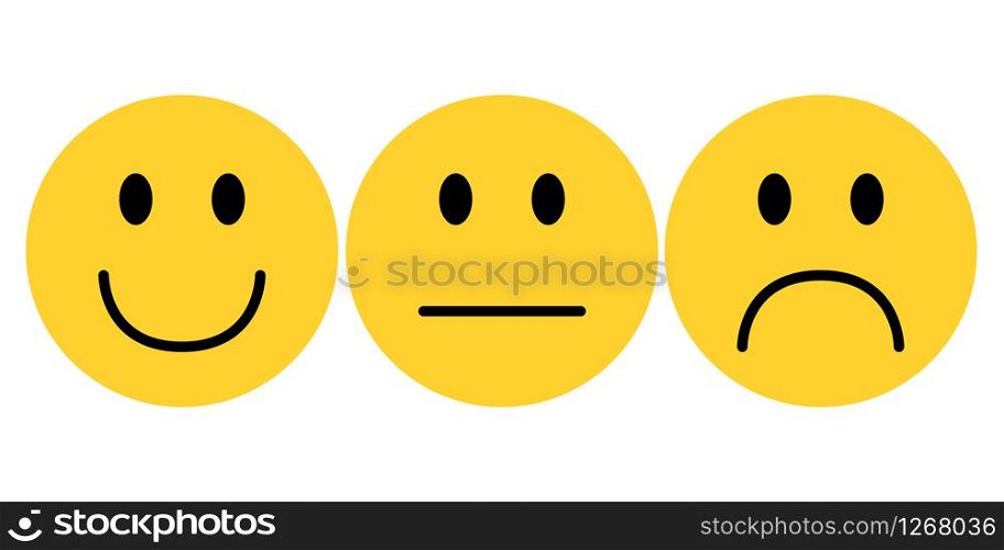 emoji smiley face with satisfaction level vector illustration