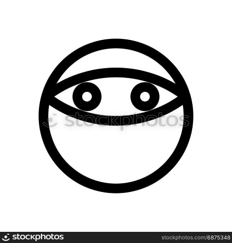 emoji with mask, icon on isolated background