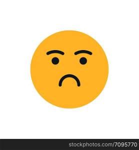 Emojis, Emotion, Feeling, Sad Flat Color Icon. Vector icon banner Template