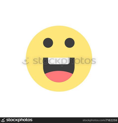 Emojis, Happy, Motivation Flat Color Icon. Vector icon banner Template