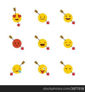 Emojis set design vector