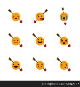 Emojis set design vector
