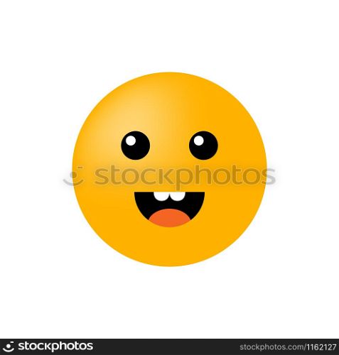 Emoticon face isolated on white background. Smiley icon. Vector smile