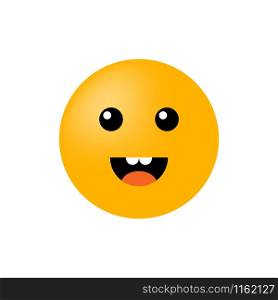 Emoticon face isolated on white background. Smiley icon. Vector smile