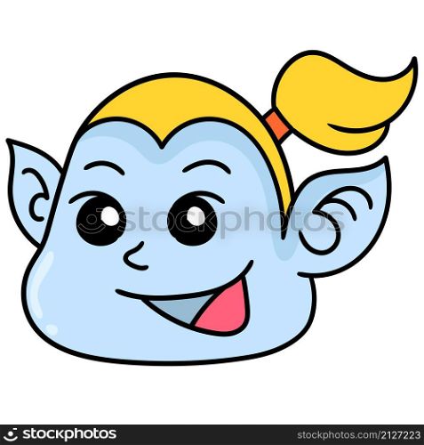 emoticon of a male elf head with a happy smile