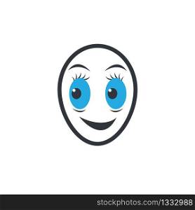 Emoticon smile expression vector icon illustration