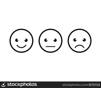 Emoticon template face expression icon vector