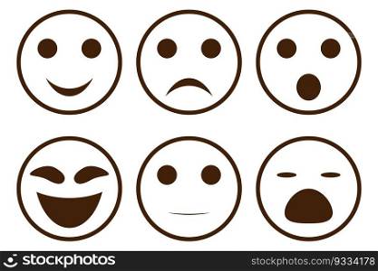 Emoticons set. Collection of face icons.
