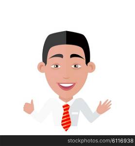 Emotion avatar man happy success. Emotion and avatar, emotions faces, feelings and emotional intelligence, expression and happy face, character man emotion, success person smile illustration