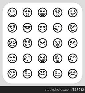 Emotion face icons set, EPS10, Don&rsquo;t use transparency.