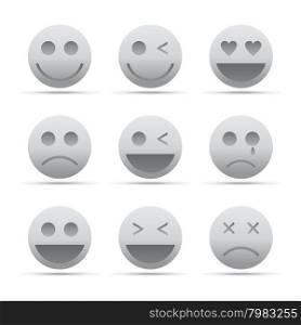 emotion icon set vector graphic art design illustration. emotion icon set
