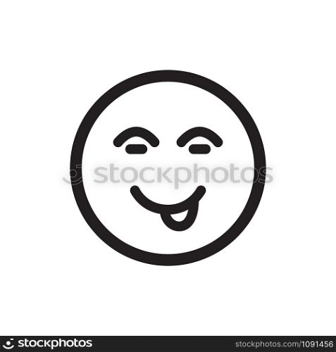 emotion icon vector logo template in trendy flat style