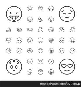 Emotion icons Royalty Free Vector Image