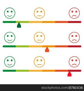 emotion scale set. Set icon smile emoji. Good feedback concept. Vector illustration. stock image. EPS 10.. emotion scale set. Set icon smile emoji. Good feedback concept. Vector illustration. stock image.