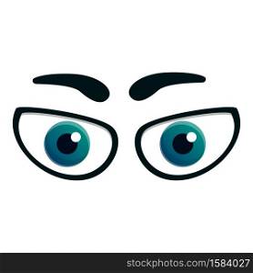 Emotional eyes icon. Cartoon of emotional eyes vector icon for web design isolated on white background. Emotional eyes icon, cartoon style