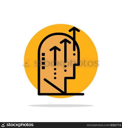 Emotional, Growth, Human, Intelligence, Mind Abstract Circle Background Flat color Icon