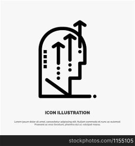 Emotional, Growth, Human, Intelligence, Mind Line Icon Vector