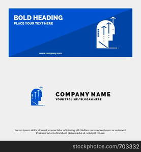 Emotional, Growth, Human, Intelligence, Mind SOlid Icon Website Banner and Business Logo Template