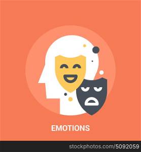 emotions icon concept. Abstract vector illustration of emotions icon concept