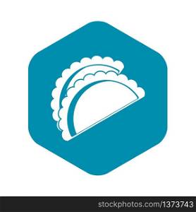 Empanadas de pollo icon. Simple illustration of empanadas de pollo vector icon for web. Empanadas de pollo icon, simple style