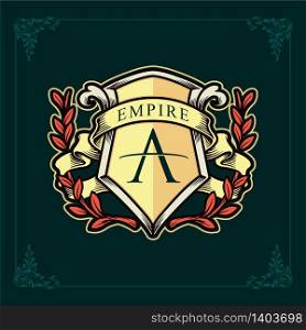Empire brand logo of the kingdom and Ribbon
