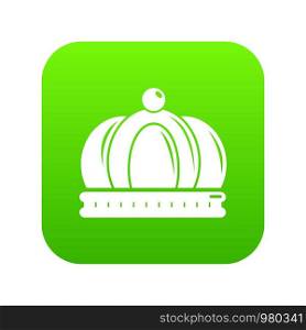 Empire crown icon green vector isolated on white background. Empire crown icon green vector