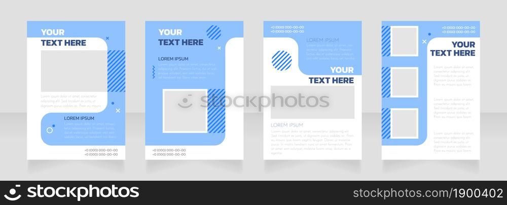 Employee assistance blank brochure layout design. Industry info. Vertical poster template set with empty copy space for text. Premade corporate reports collection. Editable flyer paper pages. Employee assistance blank brochure layout design