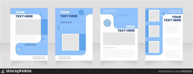Employee assistance blank brochure layout design. Industry info. Vertical poster template set with empty copy space for text. Premade corporate reports collection. Editable flyer paper pages. Employee assistance blank brochure layout design