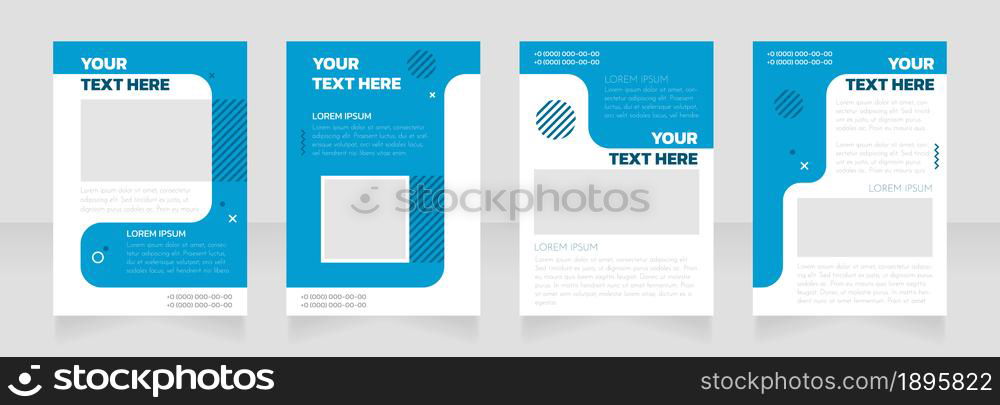 Employee benefit blank brochure layout design. Industry info. Vertical poster template set with empty copy space for text. Premade corporate reports collection. Editable flyer paper pages. Employee benefit blank brochure layout design