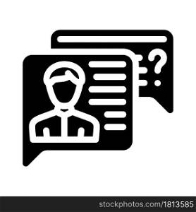 employee discussion glyph icon vector. employee discussion sign. isolated contour symbol black illustration. employee discussion glyph icon vector illustration